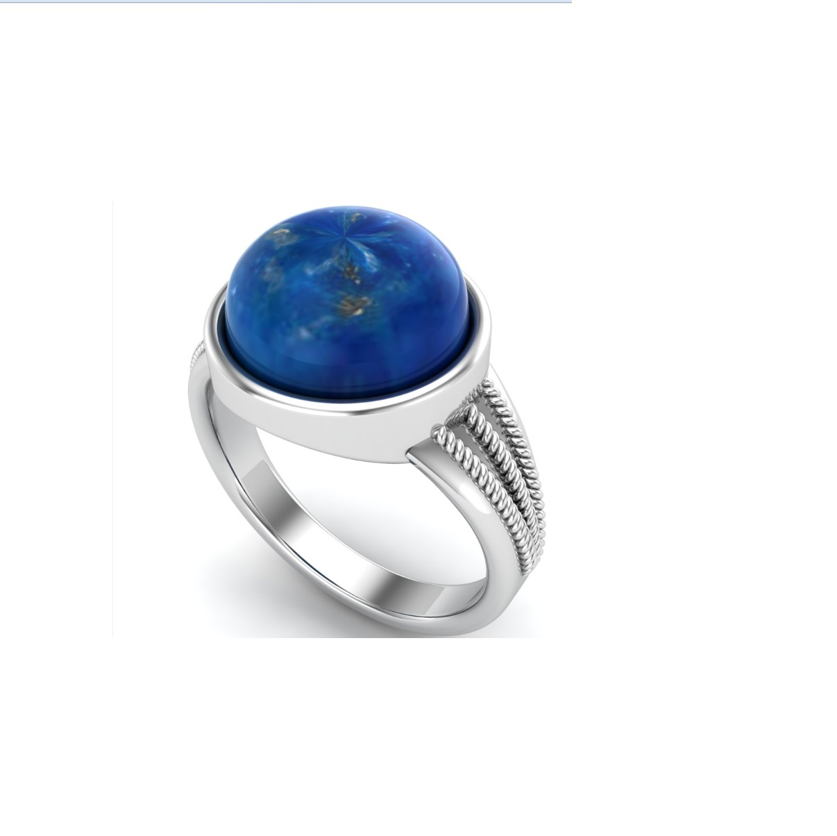 Bague lapis lazuli argent Kos